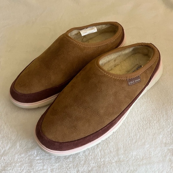 Cole Haan ZeroGrand Dwells Women’s Suede Shearling Brown Sleeper Slip-Ons Sz 9.5 - Picture 3 of 9